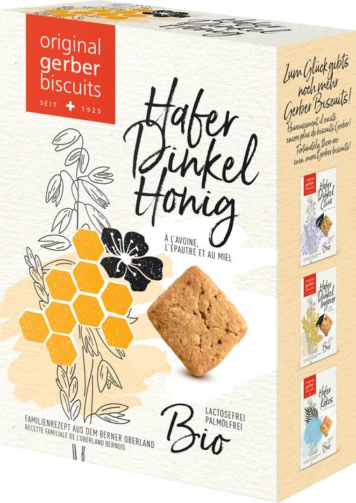 Produktbild Gerber Biscuits Guetzli Bio Biscuits Hafer Dinkel Honig 2 x 80 g (2 Stk., 80 g)
