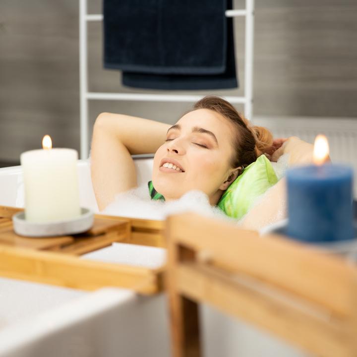 Actual product image Relaxdays Bath tray bamboo (100 x 22 x 17.5 cm)