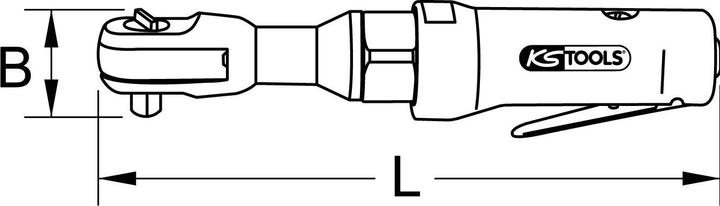 Produktbild KS Tools 3/8" MONSTER Hochleistungs-Druckluft-Umschaltratsche, B 50, max. 6,3 bar (3/8")