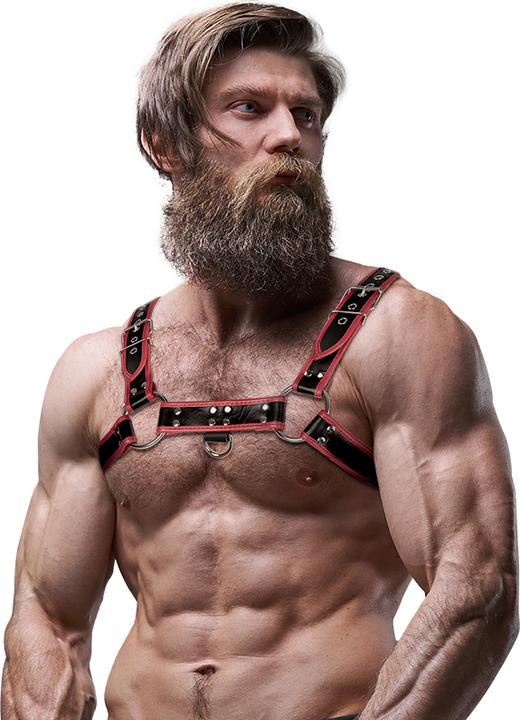 Actual product image Fetish submissive Attitude - Arn S Eco-Skin Chest Man Black/Red (S)