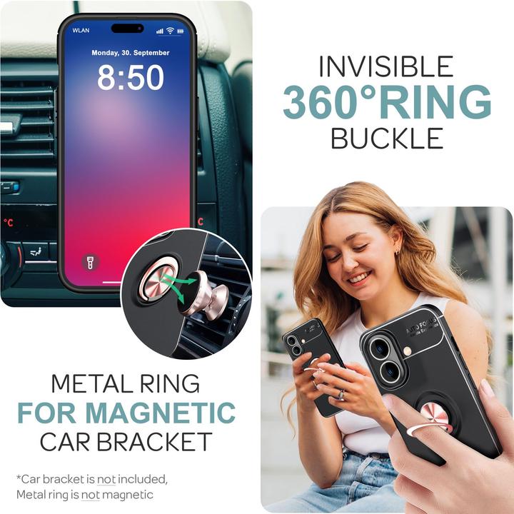 Produktbild Nalia Matte Ring Silikon Hülle (Apple iPhone 16)