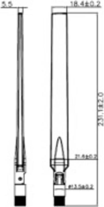 Actual product image Delock Antenna 802.11 a/b/g/n/ac (5G)