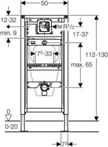 Immagine prodotto Geberit Elemento pre-murale Duofix orinatoio 111.616.00.1