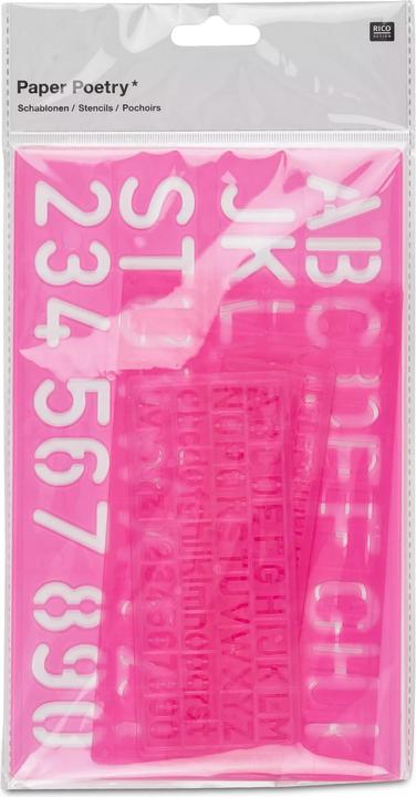 Produktbild Paper Poetry Schablonen Buchstaben & Zahlen