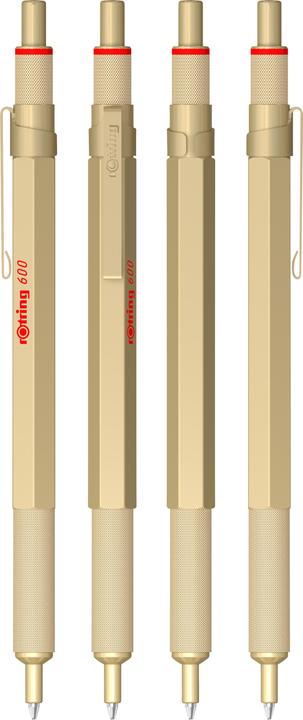 Produktbild Rotring Kugelschreiber 600 Metallic-Gold M schwarz Geschenkbox (Metallic-Gold, 1 x)