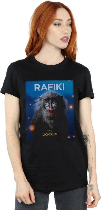 Actual product image Disney Womens/Ladies The Lion King Movie Rafiki Poster Cotton Boyfriend T-Shirt (XXL)