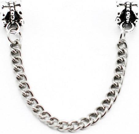 Produktbild Hermex Verbindungsstück Kette Charm Anhänger Strass versilbert - Silbrig (925er Metallegierung und Strass)