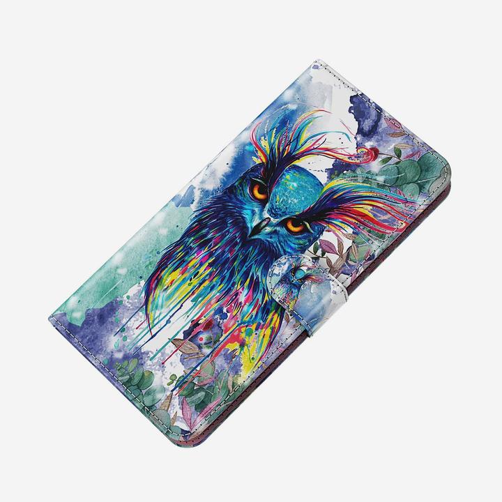 Produktbild PhoneLook Hülle 3D Flip Bunte Eule (Apple iPhone 15 Pro Max)