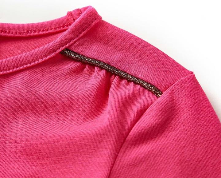 Image du produit VidaXL T-shirt manches longues enfant rose vif 116,Composition : 95% Coton (116)