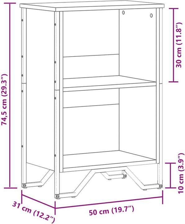 Image du produit VidaXL Étagère à livres (50 x 31 x 74.5 cm)