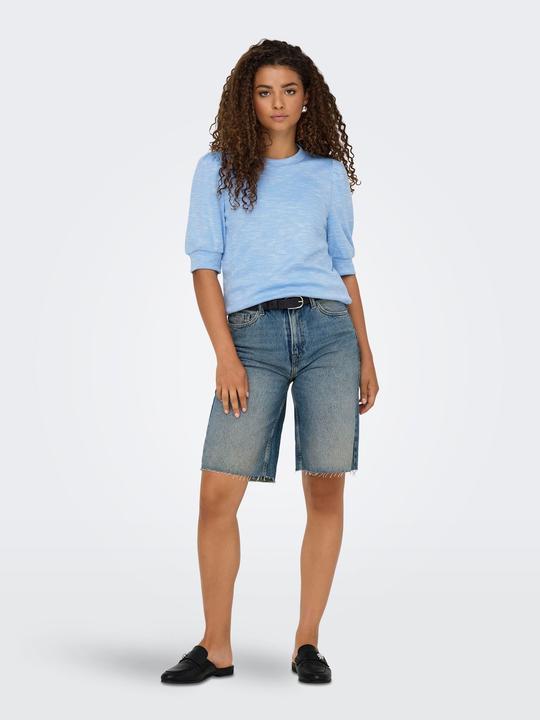 Image du produit Only Coupe normale Col rond Manches smockées Haut de manches bouffantes (XL)