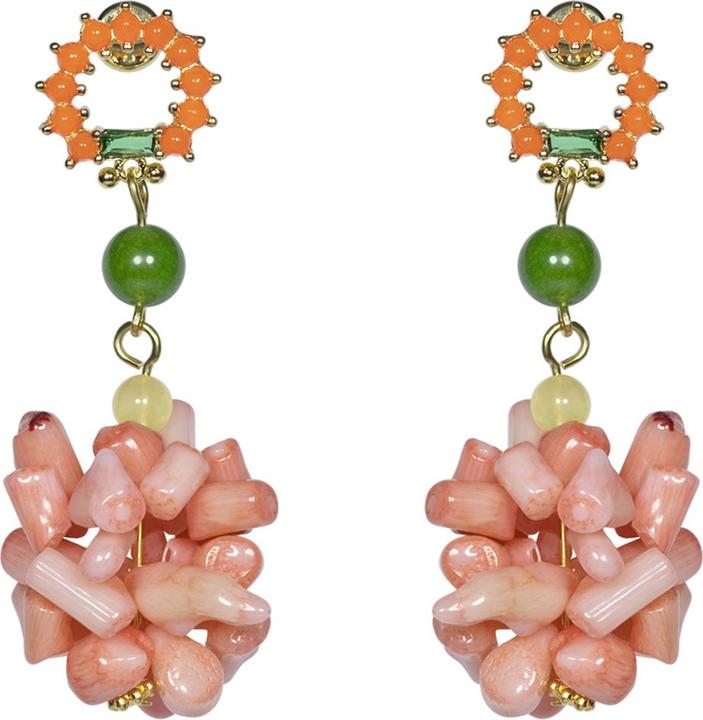 Image du produit Uzurii Boucles d'oreilles Red Amazon (Argent massif de 925)