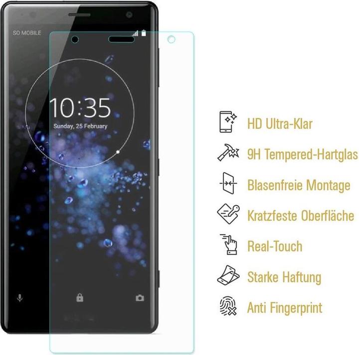 Produktbild Protectorking 1x echtes Tempered 9H Panzerhartglas 3D KLAR (1 Stück, Sony Xperia XZ2 Compact)
