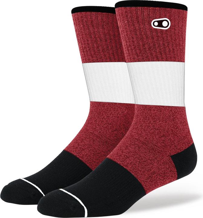 Produktbild Crankbrothers Icon Casual Cotton Socken, red/black/white, S/M | 37-42 (EU) | 5-9 (US) (S/M)
