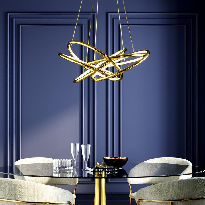 Actual product image Kare Design Pendant Lamp Saturn LED Gold Big (7680 lm)