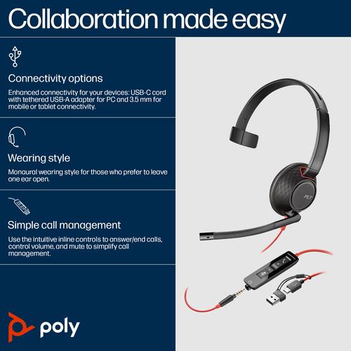 Immagine prodotto Poly BW C5210 USB-C HS +INC (Cablato, USB-C)
