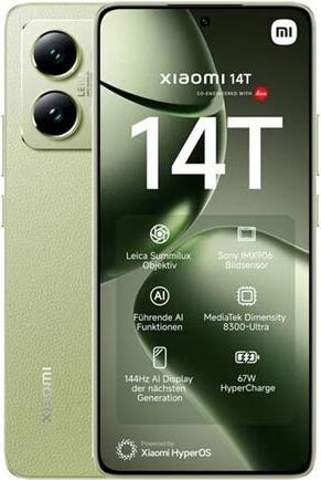 Actual product image Xiaomi 14T EU (256 GB, Lemon Green, 6.67", Dual SIM, 50 Mpx, 5G)