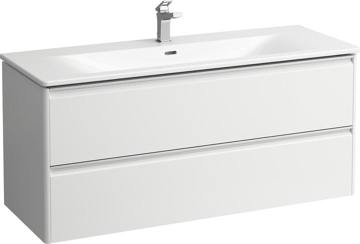 Produktbild Laufen Palace møbelpk 120 hv - møbelpakke 120cm, alugreb, softclose, mathvid