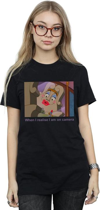 Actual product image Disney Womens/Ladies Beauty And The Beast Madame De La Grande Bouche Cotton Boyfriend T-Shirt (S)