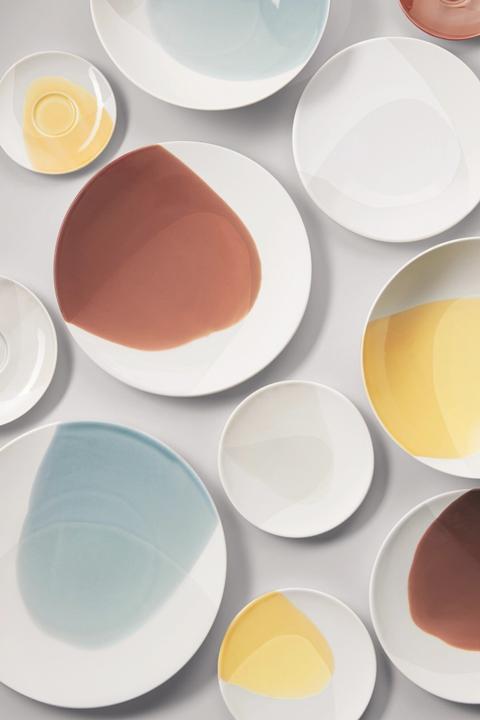 Actual product image Revol Confluence plate flat D28cm cognac alabaster white (28 cm)