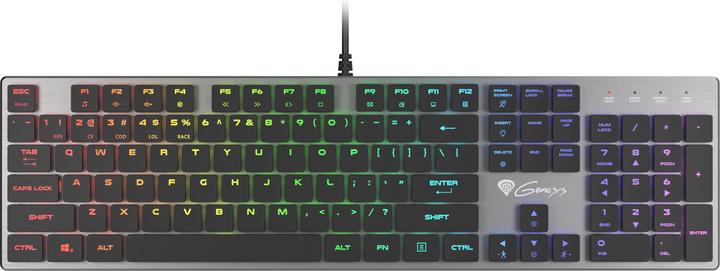 Actual product image Genesis Thor 420 RGB Keyboard USB AZERTY US English (US, Cable)