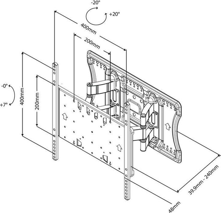 Actual product image Multibrackets M VESA Super Slim Tilt & Turn HD (Wall, 85", 52 kg)