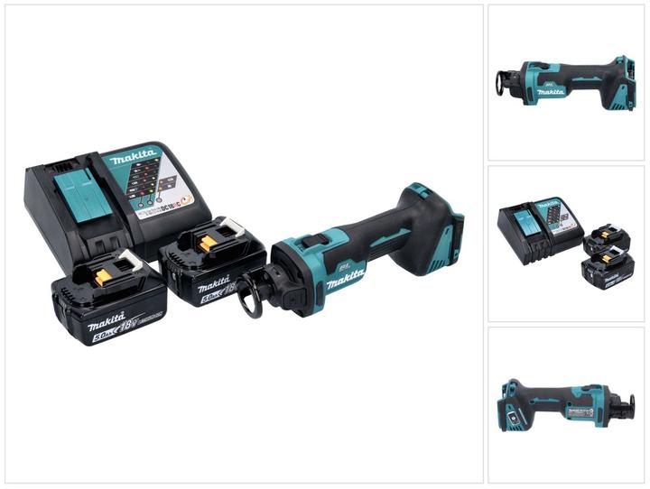 Makita DCO 181 RT Battery Rotary Cutter 18 V 32000 rpm Brushless + 2x Battery 5,0 Ah + Charger