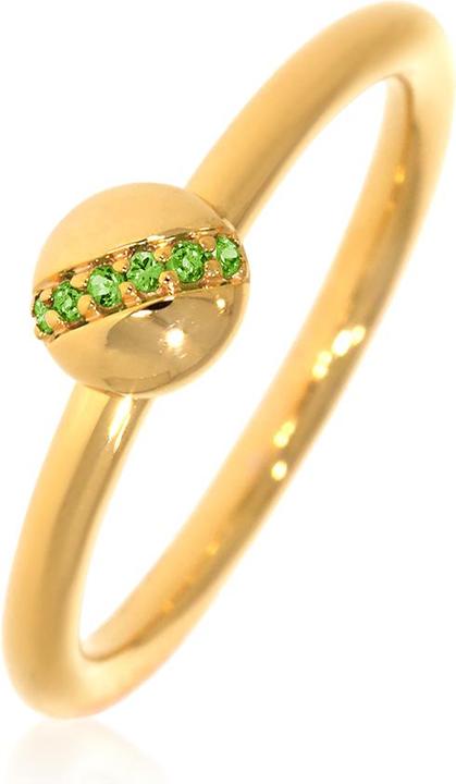 Immagine prodotto Xen Anello con 6 diopside al cromo di circa 0,04 ct. placcato oro giallo (56, 925 Argento)