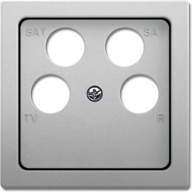 Produktbild Busch-Jaeger Zentralscheibe fr Antennendose 4-loch Busch Jaeger 1743/10-04-866 Pur edelstahl