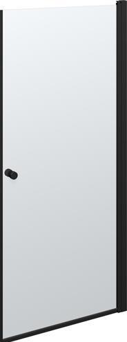 Dansani brusedør 200 x 87-89 cm sort/klart glas