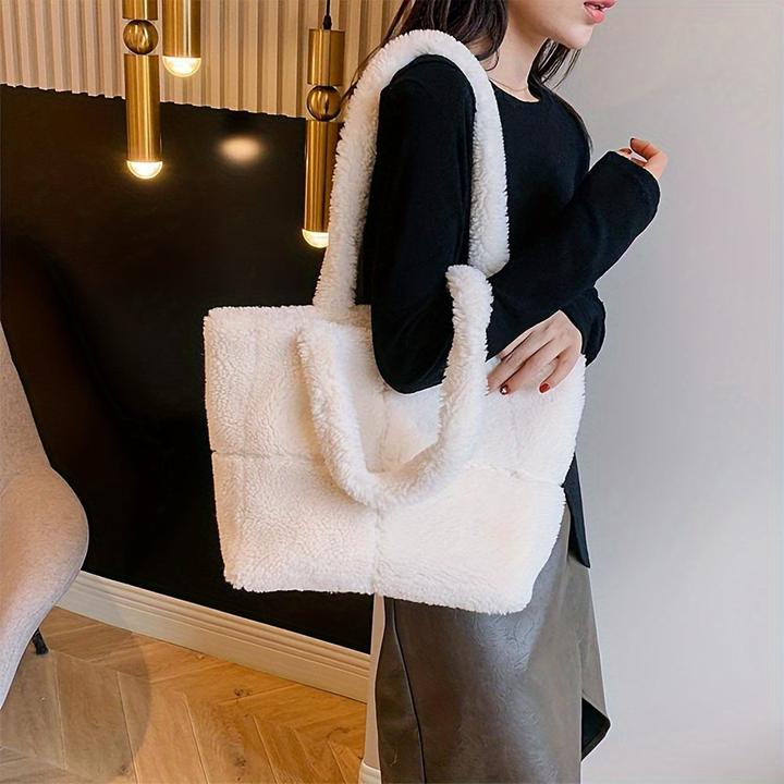 Actual product image Only-Bags.Store Chic faux fur shoulder bag - versatile and lightweight, perfect for work or leisure