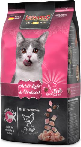 Actual product image Leonardo Cat Food Adult Light Poultry Cat (Adult, 1 pcs., 7500 g)