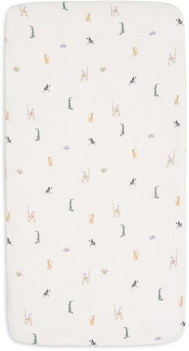 Produktbild Jollein Fix-Leintuch Jungle Jambo 140 x 70 cm, Weiss (140 x 70 cm)