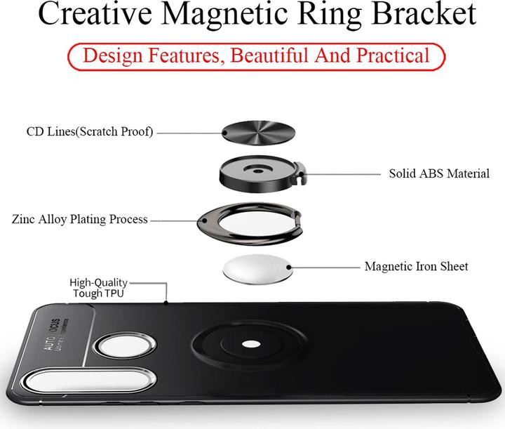 Image du produit Nalia Bague de couverture 360° Porte-doigts (Huawei P30 Lite)