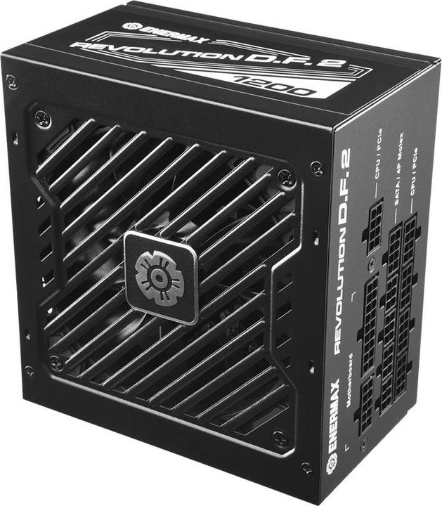 Actual product image Enermax REVOLUTION D.F. 2 1200W Compact Gaming Streaming ATX PSU 80Plus Gold Semi-Modular Semi-Fanle (1200 W)