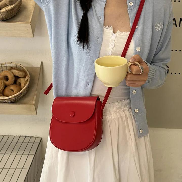Only-Bags.Store Klappe Crossbody Taschen Mini PU Leder Schultertaschen und Handtaschen Telefon Einfache feste