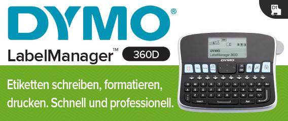 Actual product image Dymo LabelManager 360D 6/9/12/19 mm tapes Qwertz EU