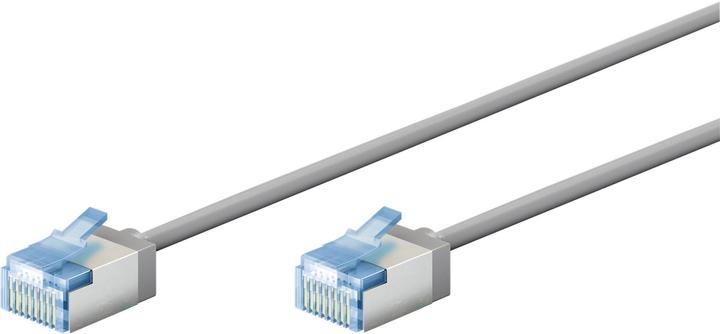 Produktbild Goobay Ultraflexibles CAT 6A Patchkabel, slim, U/FTP, grau (U/FTP, CAT6a, 0.50 m)