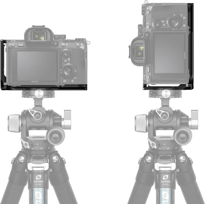Actual product image Leofoto L-bracket LPS-A73 for Sony A7-III and A7M-III (Alpha 7 Brand 3) (L-rail)