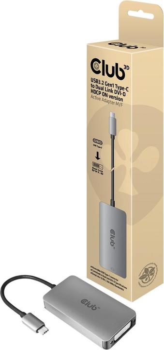 Image du produit Club 3D USB Typ-C zu (DVI, 24.50 cm)