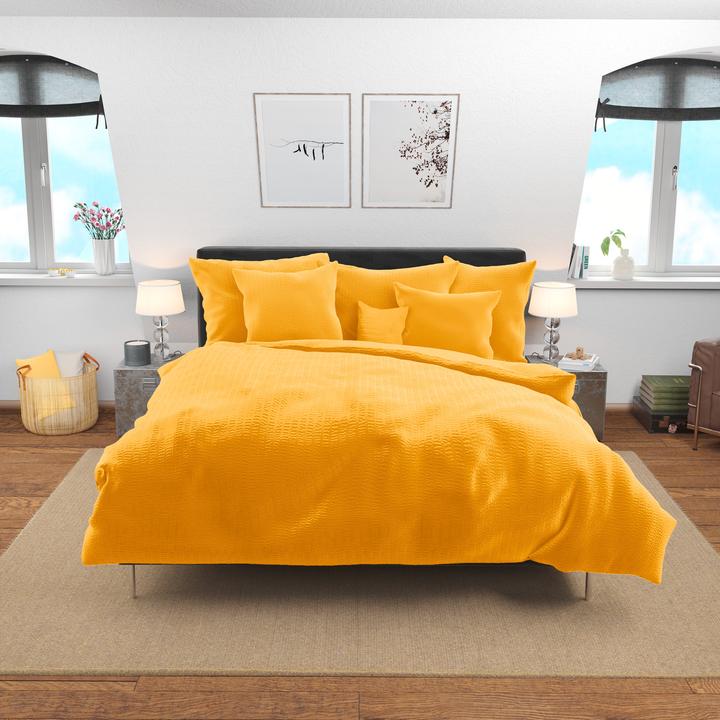 Actual product image Lotus Bettwaren Bed Linen Satin Seersucker uni (Duvet cover, 200 x 210 cm)