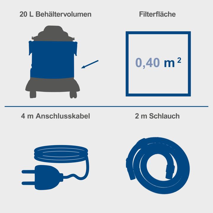 Actual product image Scheppach NTS20 (Wet dry vacuum cleaner)