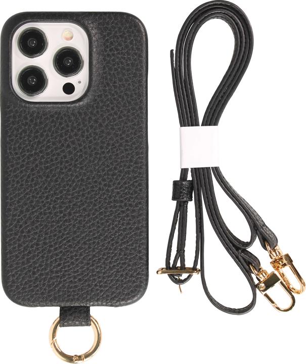 Actual product image PhoneLook Premium Luxury case with adjustable and detachable leather strap + MagSafe (Apple iPhone 15 Pro Max)