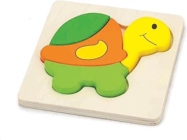 Viga Toys Wooden puzzle turtle (5 pieces)