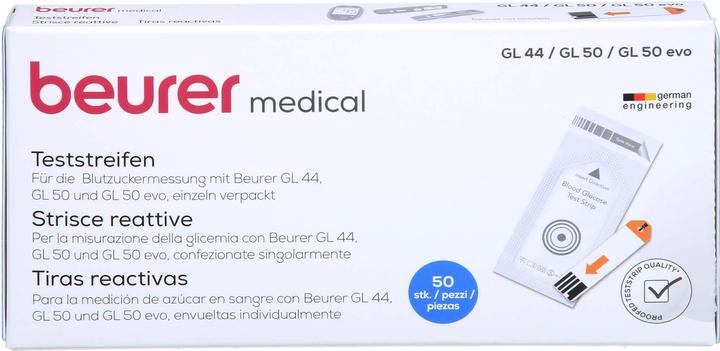 Produktbild Beurer GL 445050 evo Teststreifen einzeln verpackt (Teststreifen)
