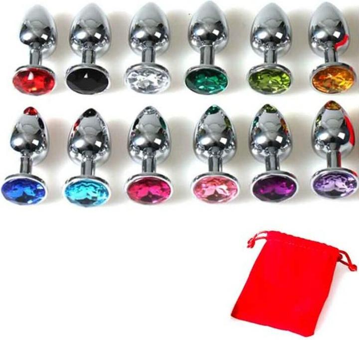 Produktbild Secret play Analplug aus Metall mit Diamant-Stopper (rot)