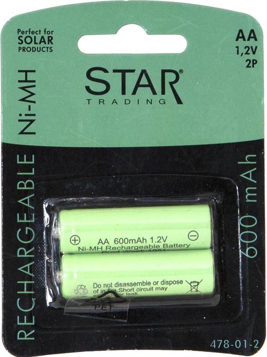Star Trading Batterie (2 Stk., AA, 600 mAh)