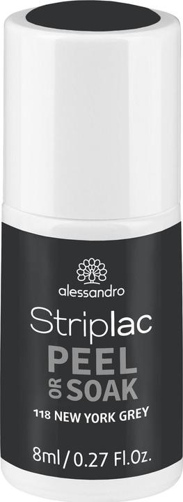 Produktbild Alessandro Striplac Peel or Soak New York Grey 8 ml (Grau, Abziehbarer Nagellack)