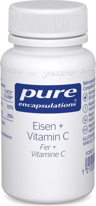 Pure encapsulations Eisen & Vitamine C (30 Stück, Kapseln, 40 g)