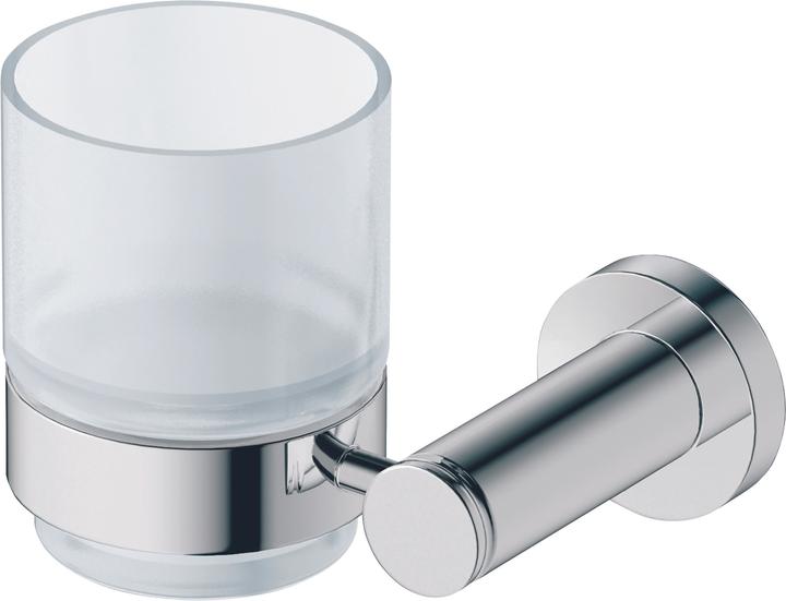 Duravit Porte-verre D-CODE avec verre à gauche chromé